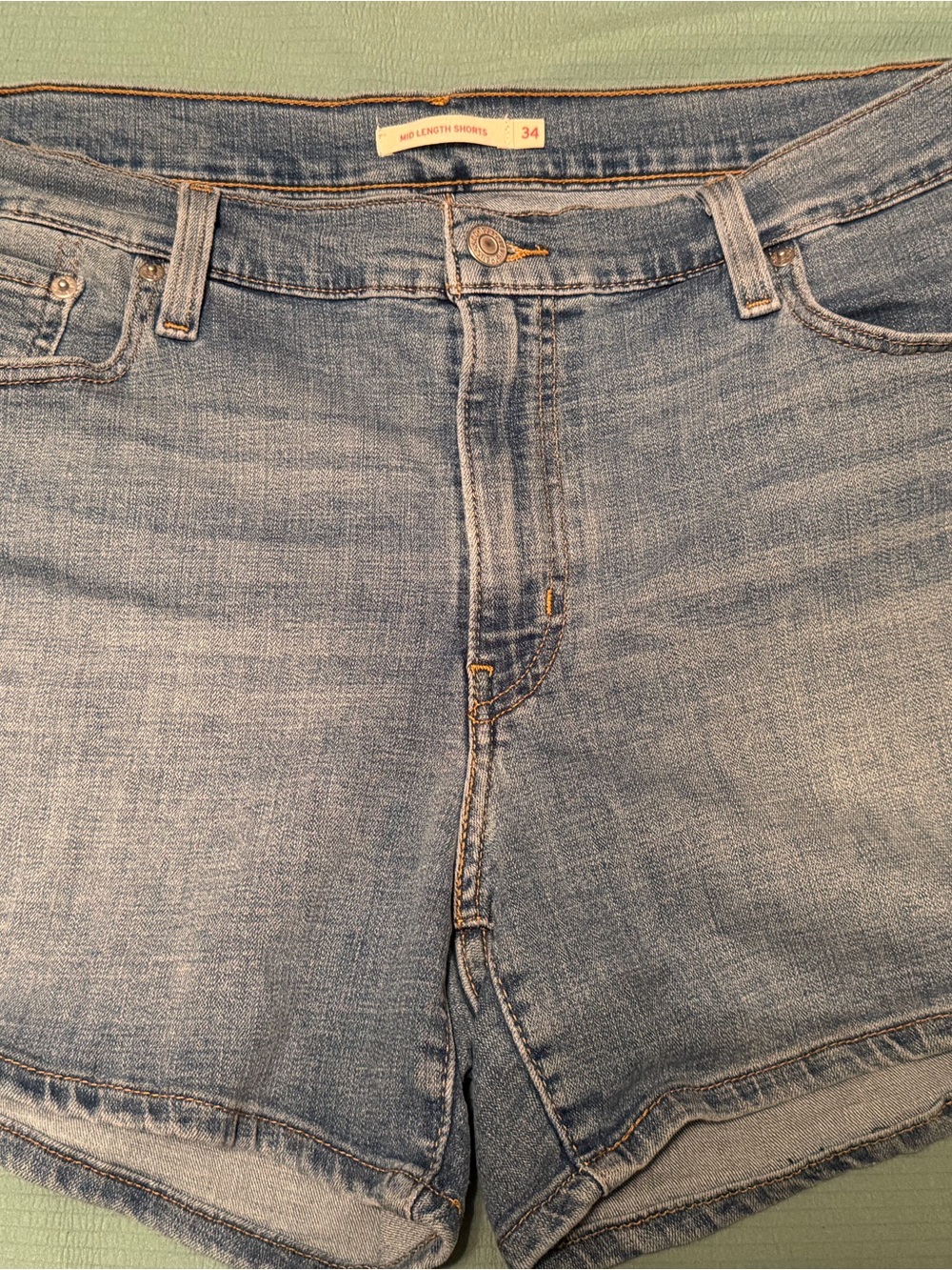 Levi's Light Wash Denim Jean Shorts - Blue